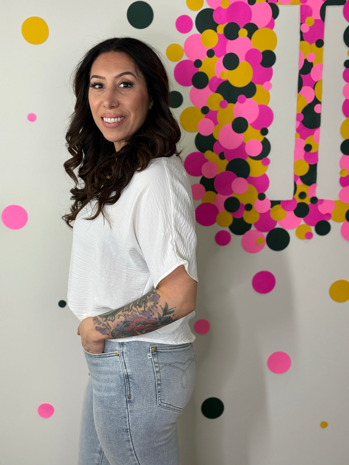 The Alia Airflow V-neck Top - White