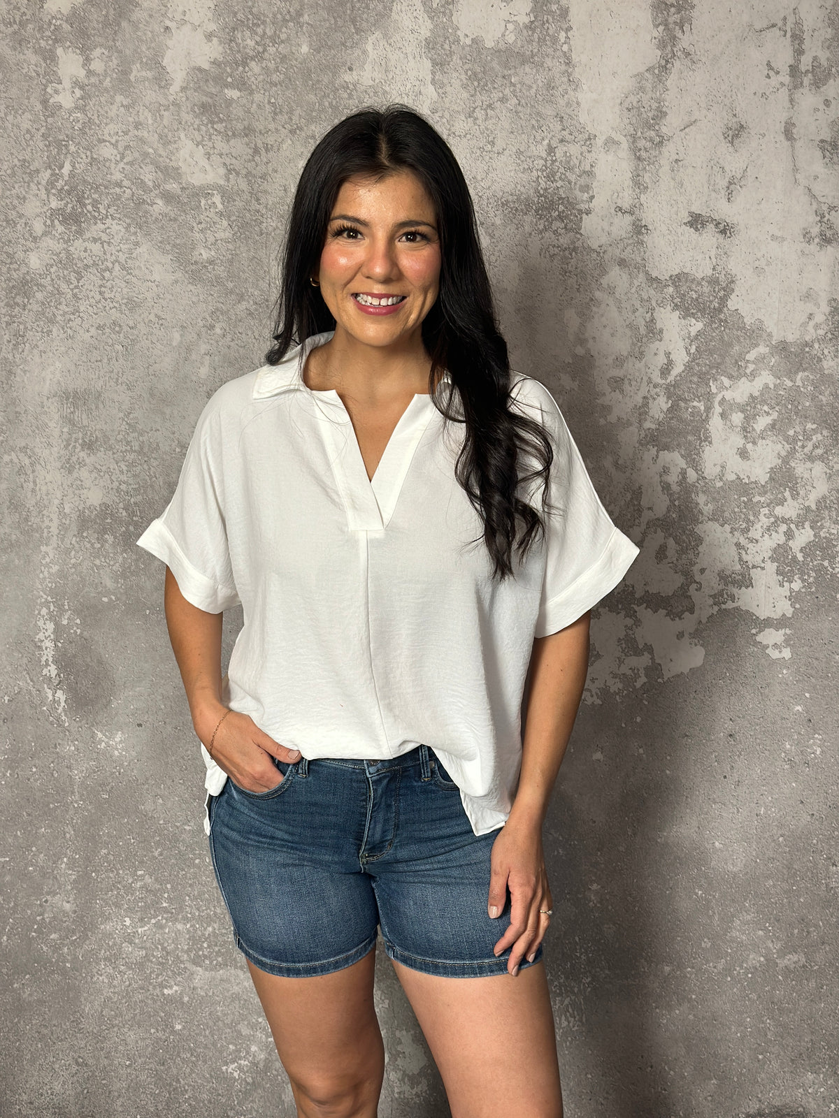 Short Sleeve Airflow Top  - White (Small - 2X) - FINAL SALE