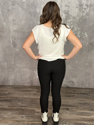 Hyperstretch Skinny Mid rise Pant - Black   (Small - 3X)