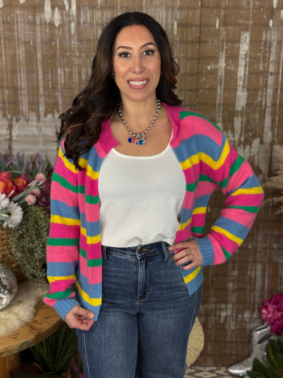 Bright Stripe Cardigan