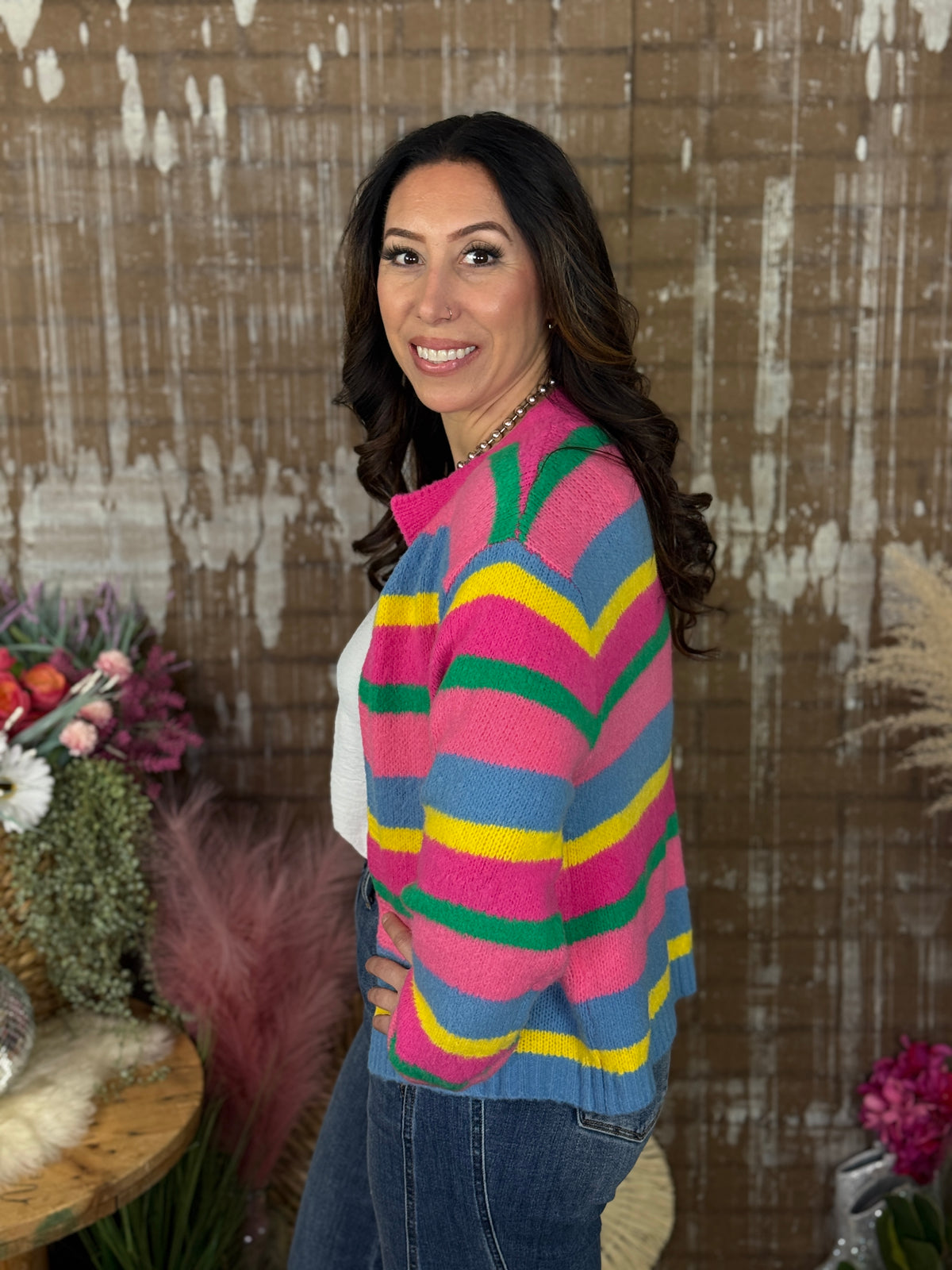 Bright Stripe Cardigan
