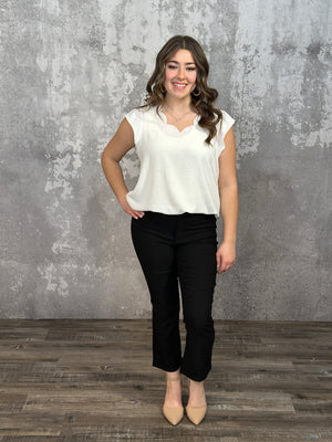 Hyperstretch Micro Flare Crop Pant - Black (Small - 3X)