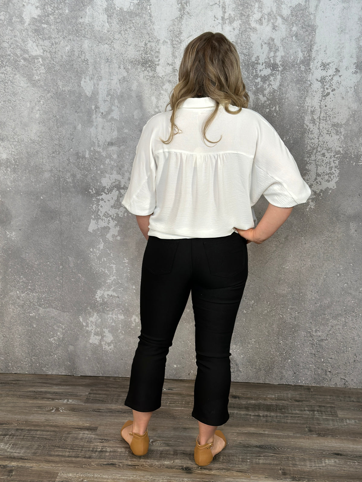 Hyperstretch Micro Flare Crop Pant - Black (Small - 3X)