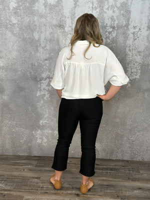 Hyperstretch Micro Flare Crop Pant - Black (Small - 3X)