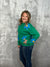 Green Retro Floral Sweater - Small - 3X