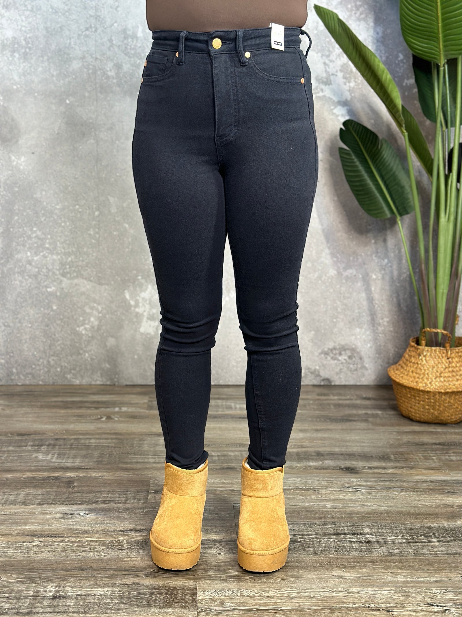 Judy Blue Navy Garment Dyed High Rise Tummy Control Skinny Jean - FINAL SALE
