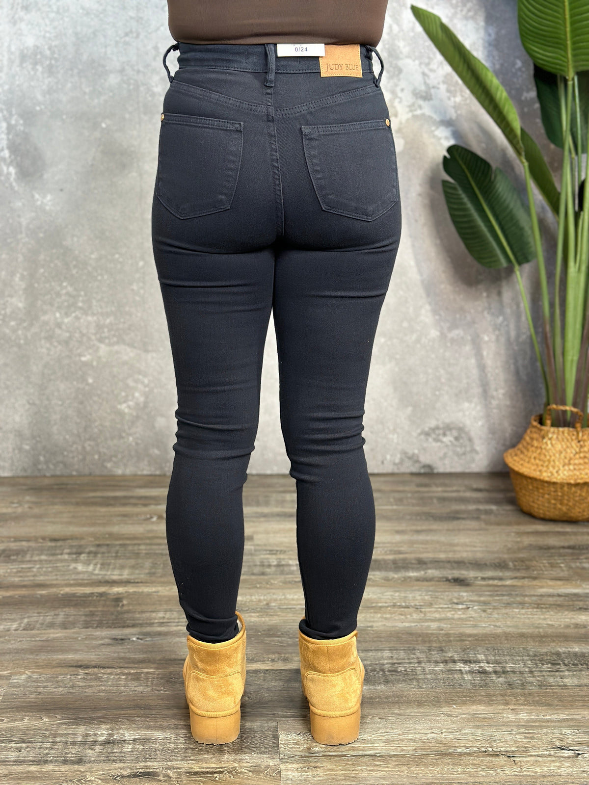 Judy Blue Navy Garment Dyed High Rise Tummy Control Skinny Jean - FINAL SALE