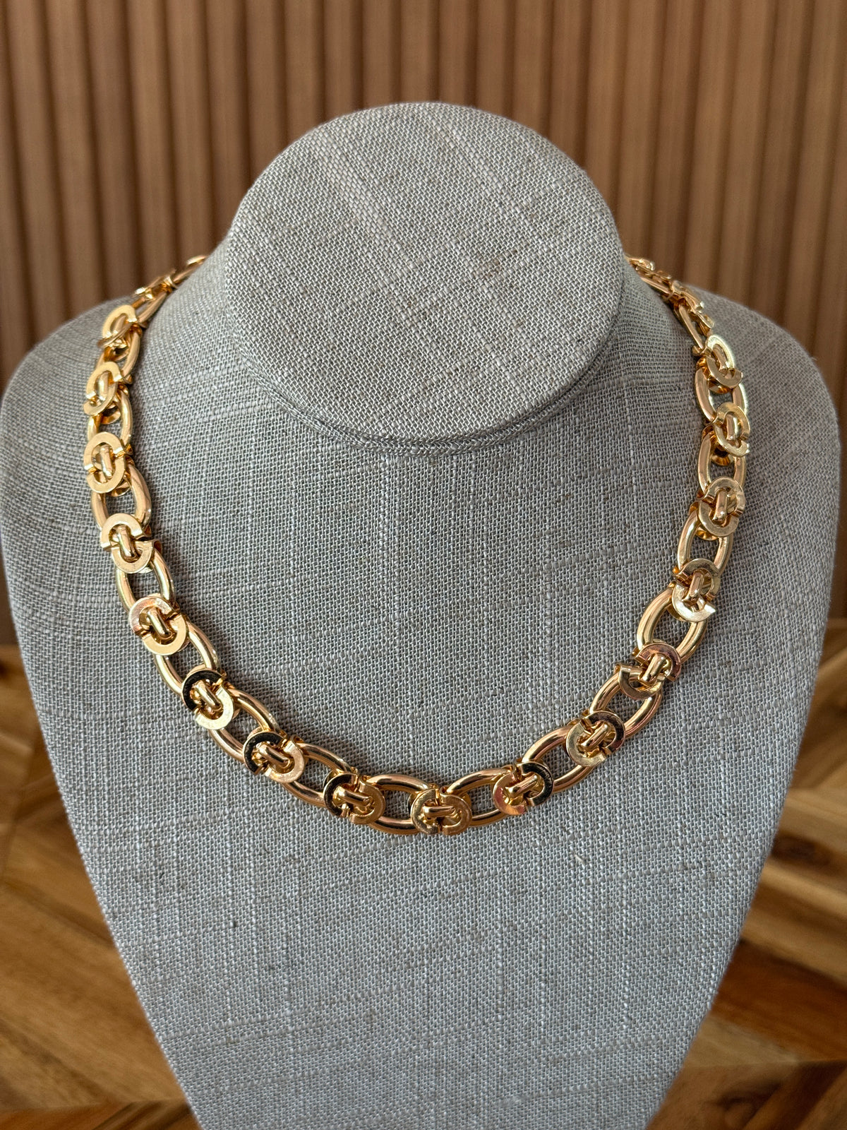 Chunky Flat Lay Gold Necklace