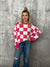 Fuchsia Checker Sweater