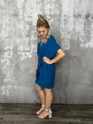 Side Tie Air Flow Dress - Teal (Small - 3X)
