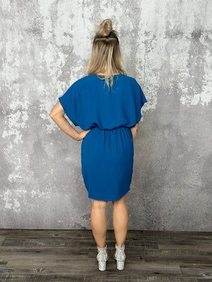 Side Tie Air Flow Dress - Teal (Small - 3X)