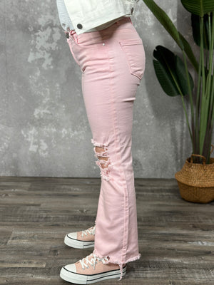 Baby Pink Denim Betty Risen Crop  (Sizes 25-1X) - FINAL SALE