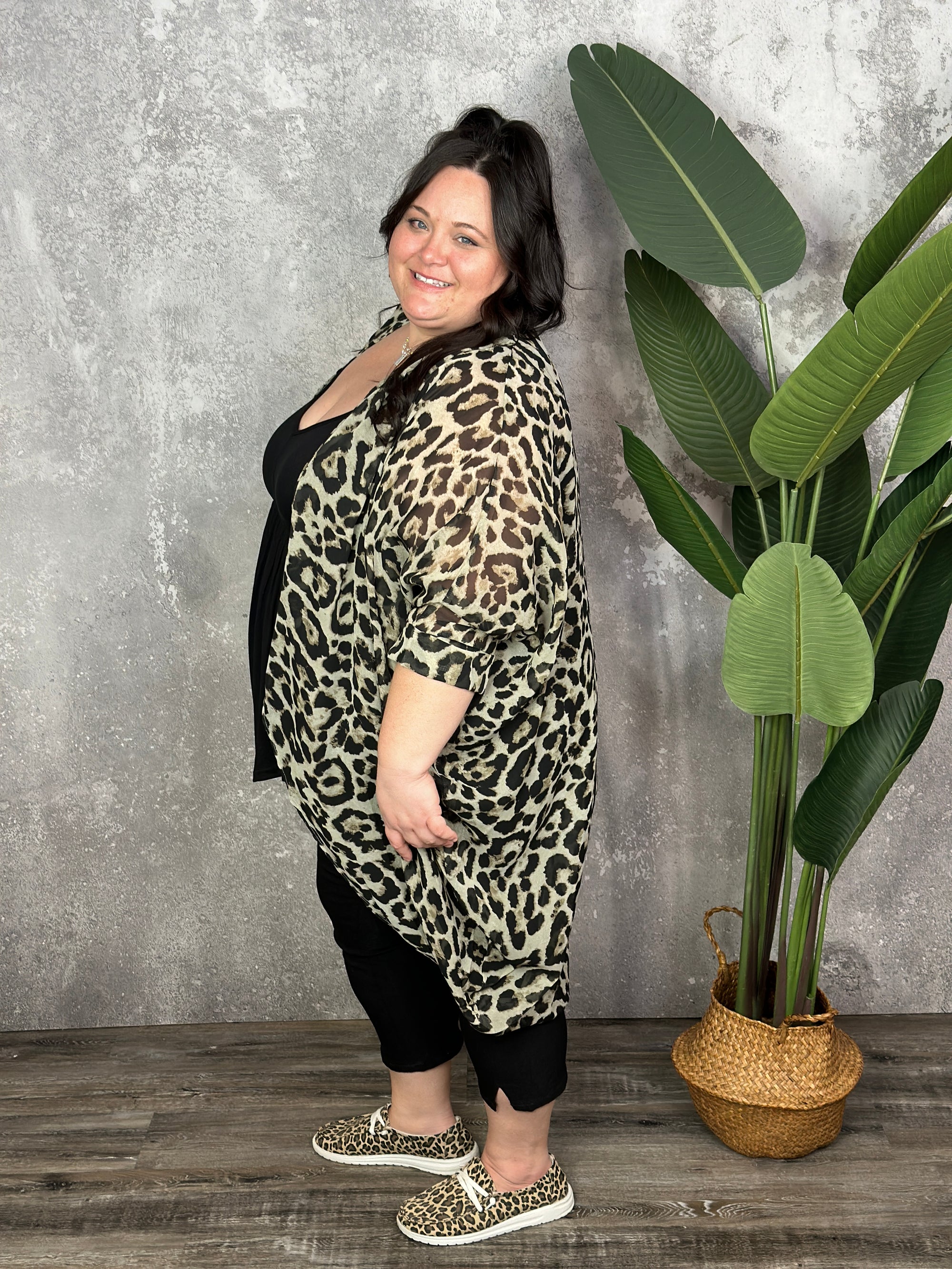 Leopard Kimono - (Curvy Only) - BIRTHDAY DEAL - FINAL SALE