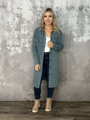 Vintage Vision Shacket - Blue - *NEW COLOR