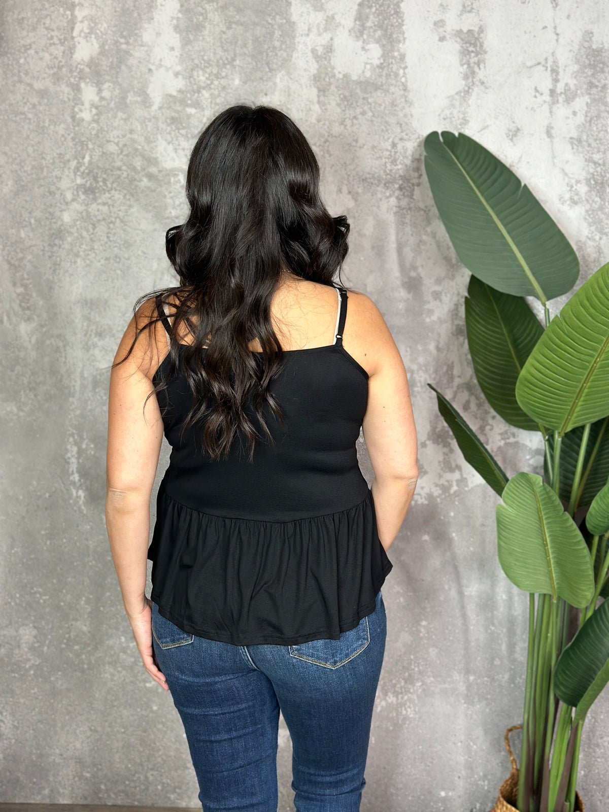 Piper Babydoll Tank - Black - (Small - 2X) - FINAL SALE