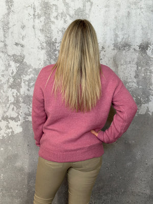 Flower Power Sweater - Berry