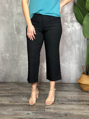 Hyperstretch Wide Leg Relaxed Fit Crop - Black (Small - XL)