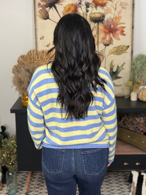 Stripe Blue and Yellow Sweater