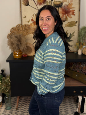 Collared Stripe Sweater
