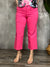 Hyperstretch Wide Leg Relaxed Fit Crop - Pink(Small - XL)