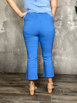 Hyperstretch Micro Flare Crop Pant - Blue (Small - 3X)