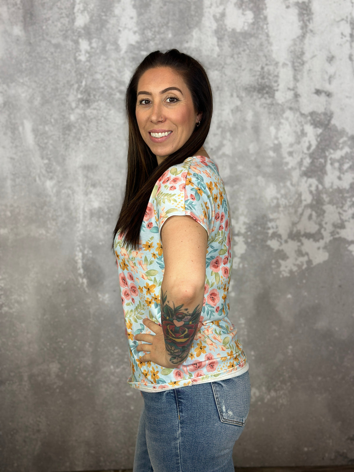 Buttery Soft Print Top - Summer Floral