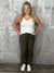 Rachelle Cotton Gauze Pants - Olive (Small - 3X)