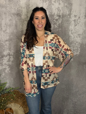Aztec Mesh Cardigan