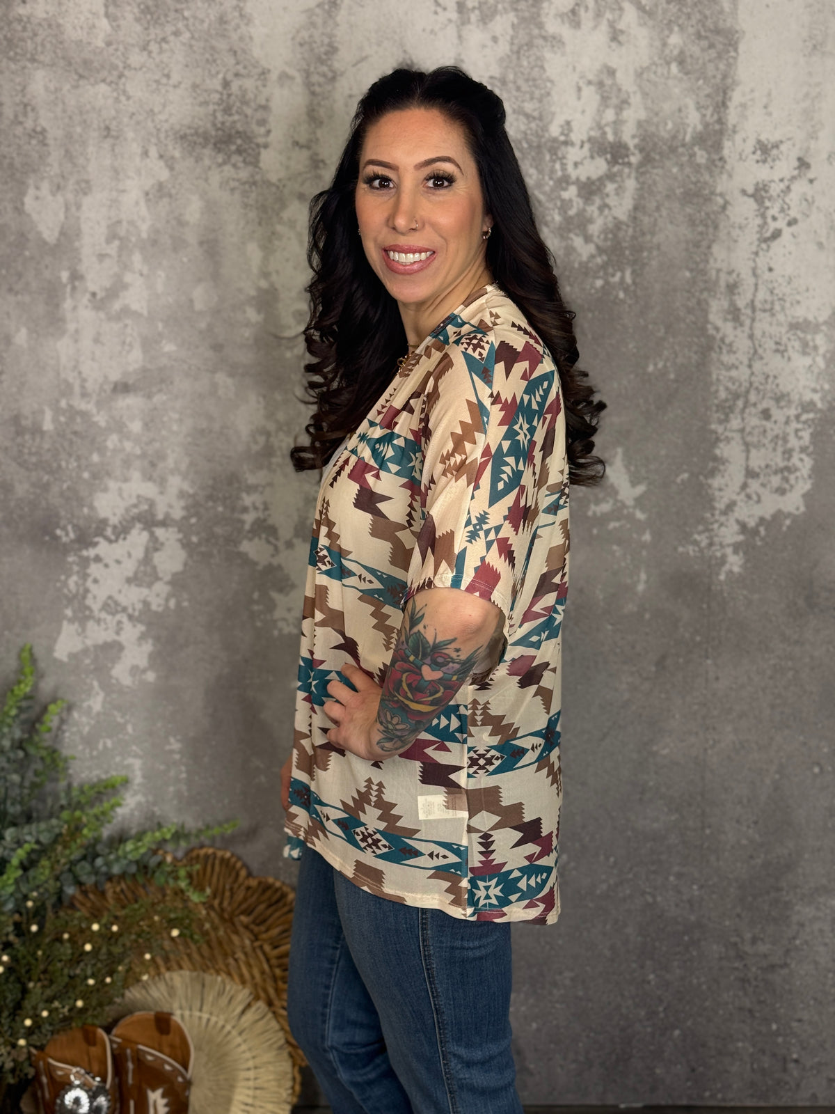 Aztec Mesh Cardigan