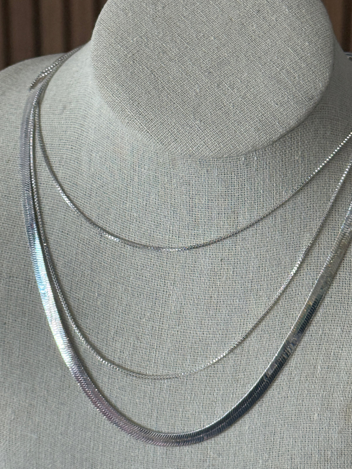 Silver 3 Strand Necklace