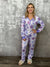Buttery Shirley Lounge Set - Purple Snowflake (Small - 3X) RESTOCK