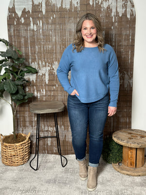 The Dreamer Boatneck Sweater - Blue - FINAL SALE