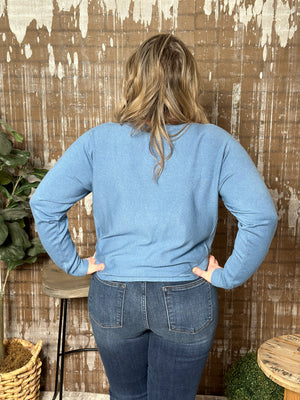 The Dreamer Boatneck Sweater - Blue - FINAL SALE