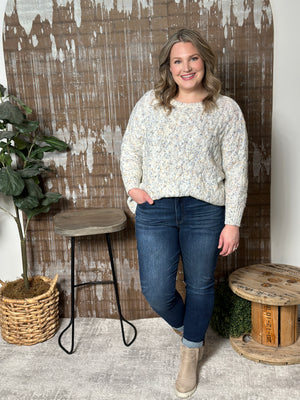 Blue/Yellow Confetti Sweater
