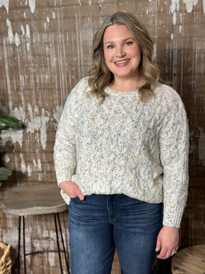 Blue/Yellow Confetti Sweater