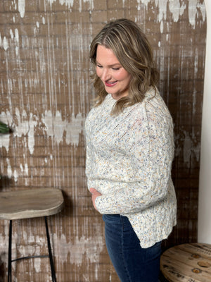 Blue/Yellow Confetti Sweater