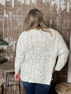 Blue/Yellow Confetti Sweater