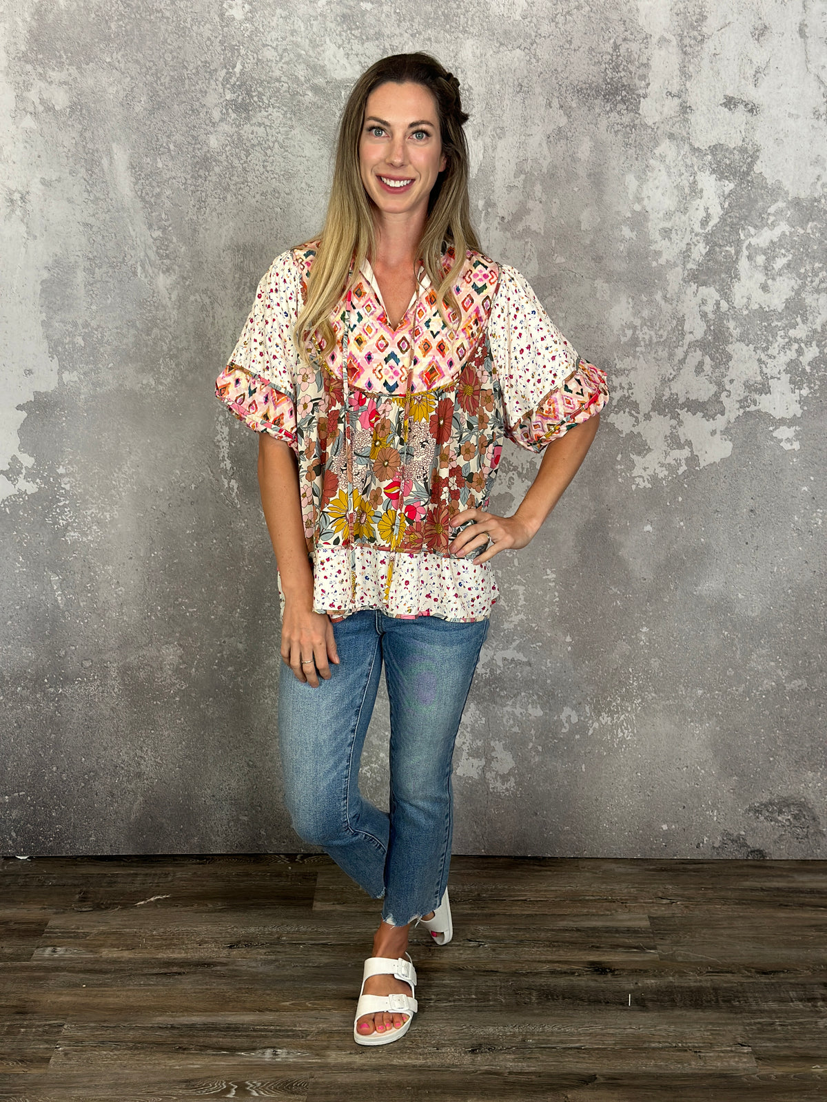 Boho Abstract Top