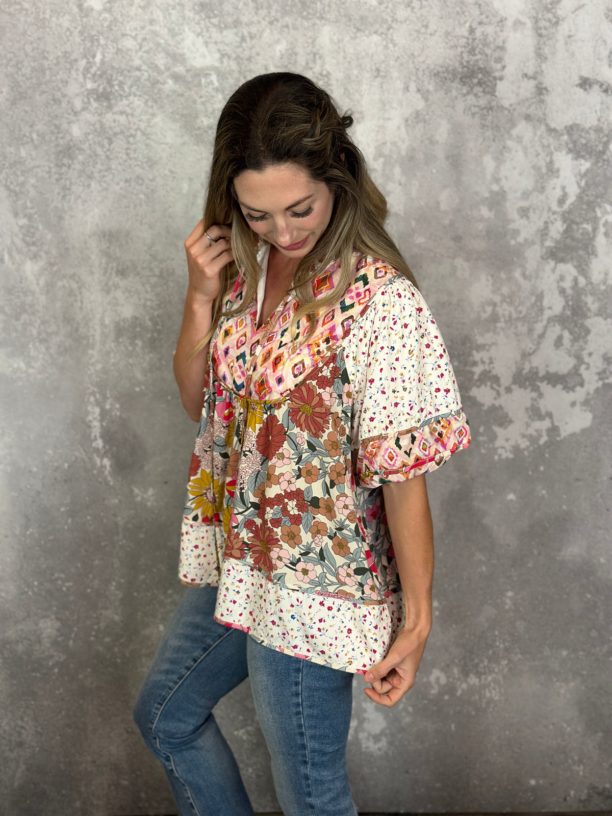 Boho Abstract Top
