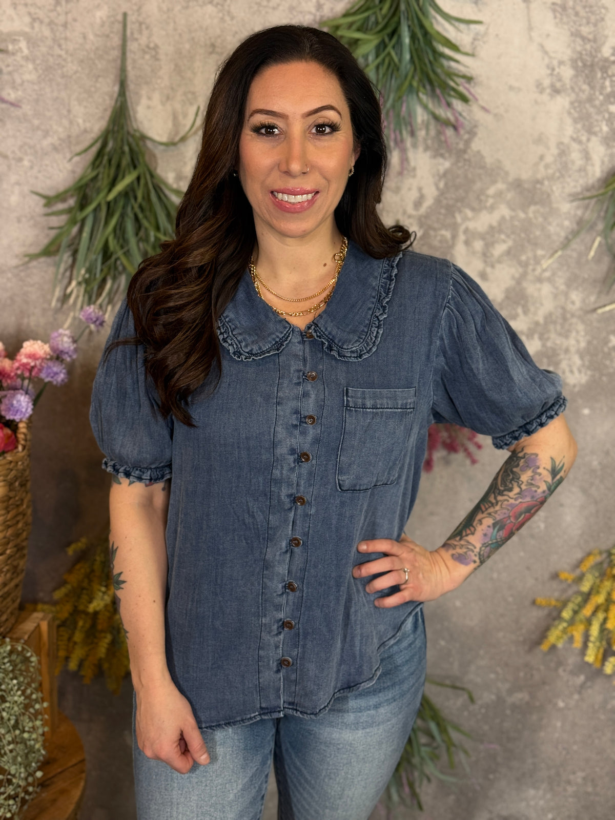 Peterpan Denim Top