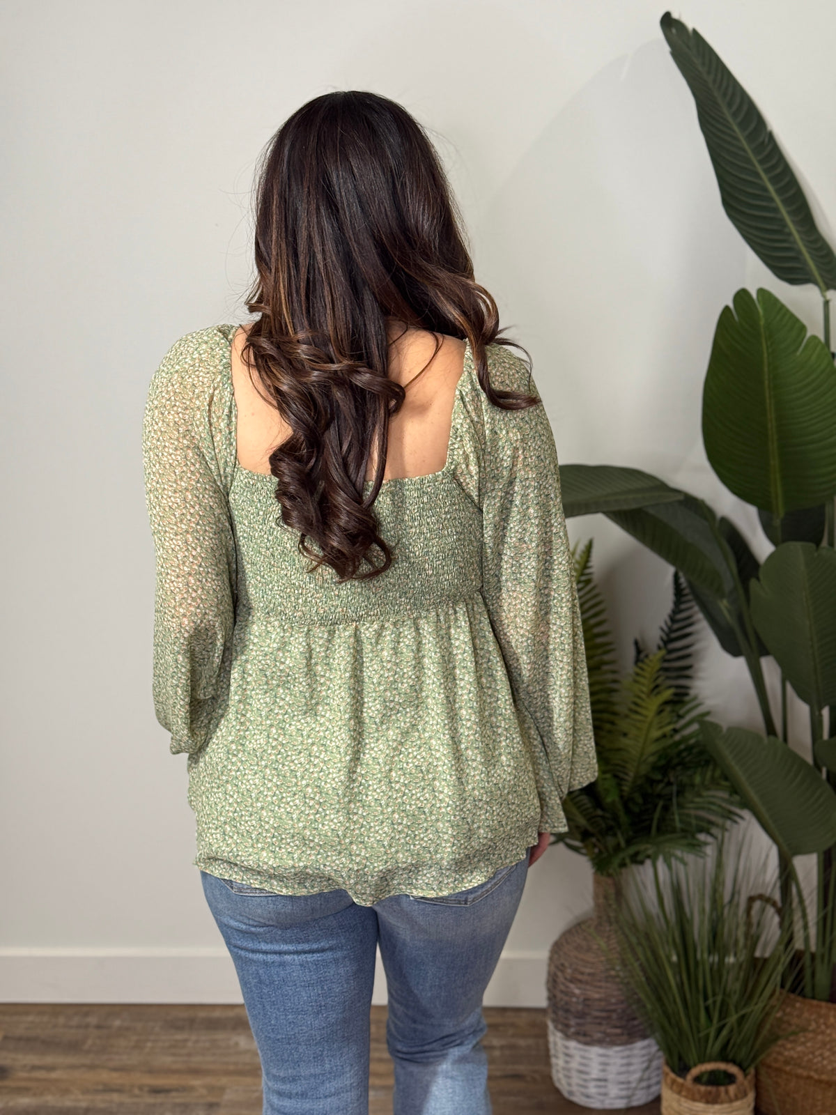 Green Sweetheart Neckline Top  (Small - 3X)