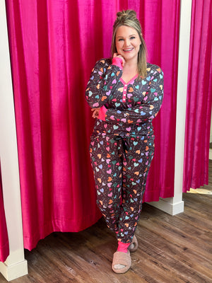 Buttery Shirley Lounge Sets - Heart Candy - (Small - 3X)