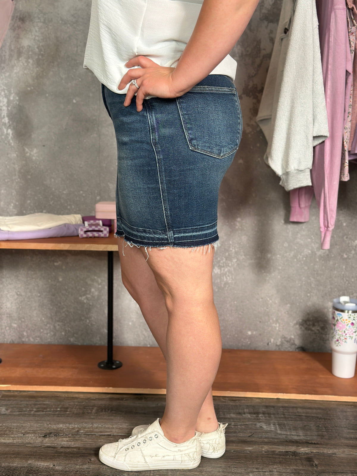 Judy Blue Tummy Control Denim Skirt (S - 3X) - FINAL SALE