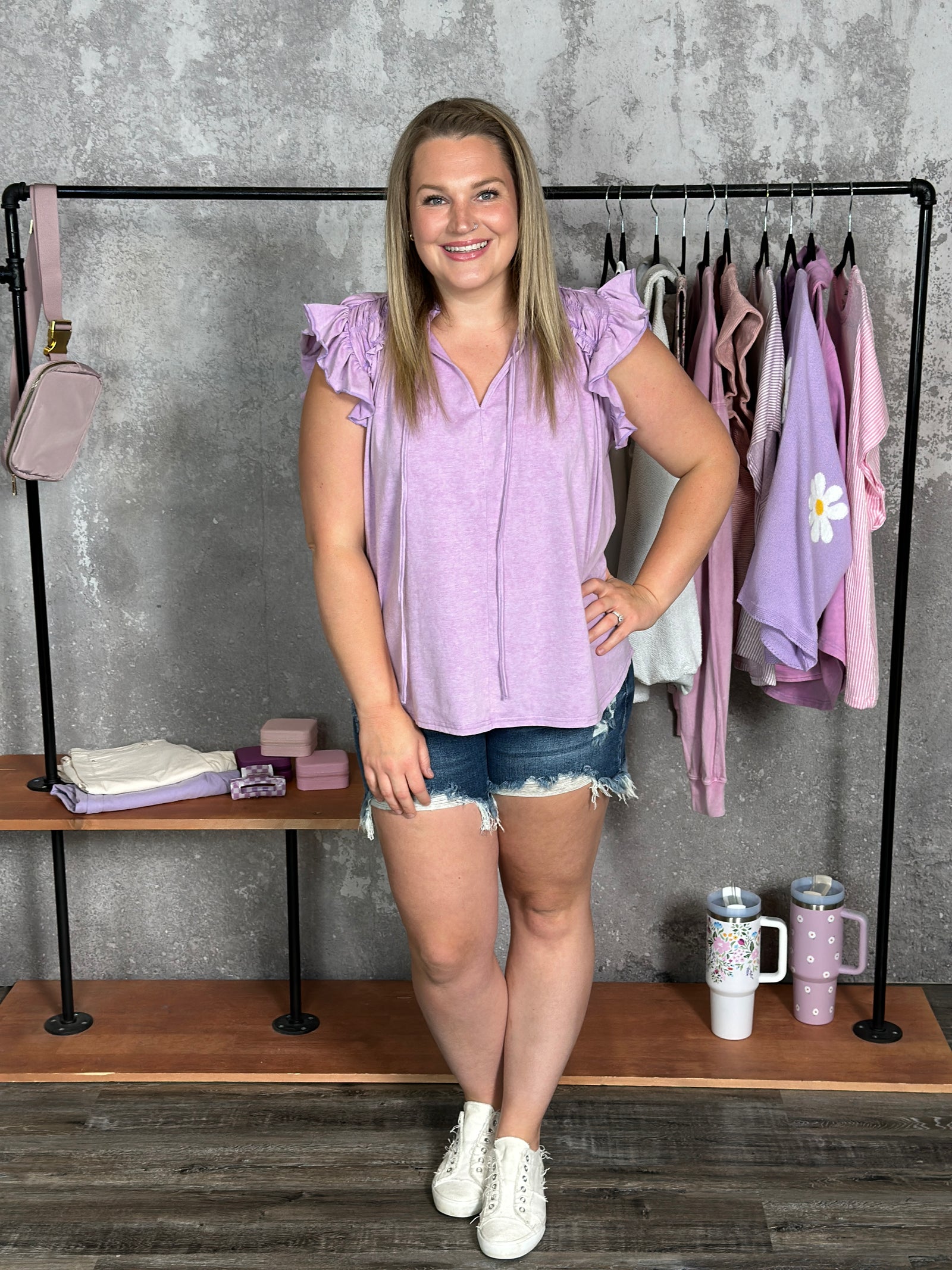 The Clancy Top - Lavender - FINAL SALE