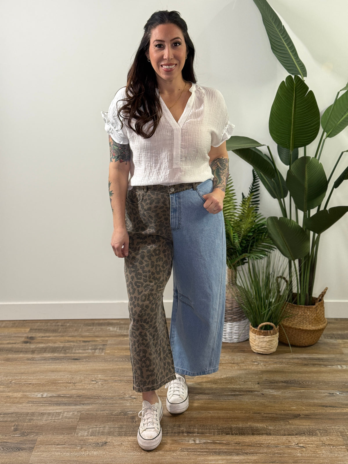 Short Sleeve White Blouse - (Small - 3X)