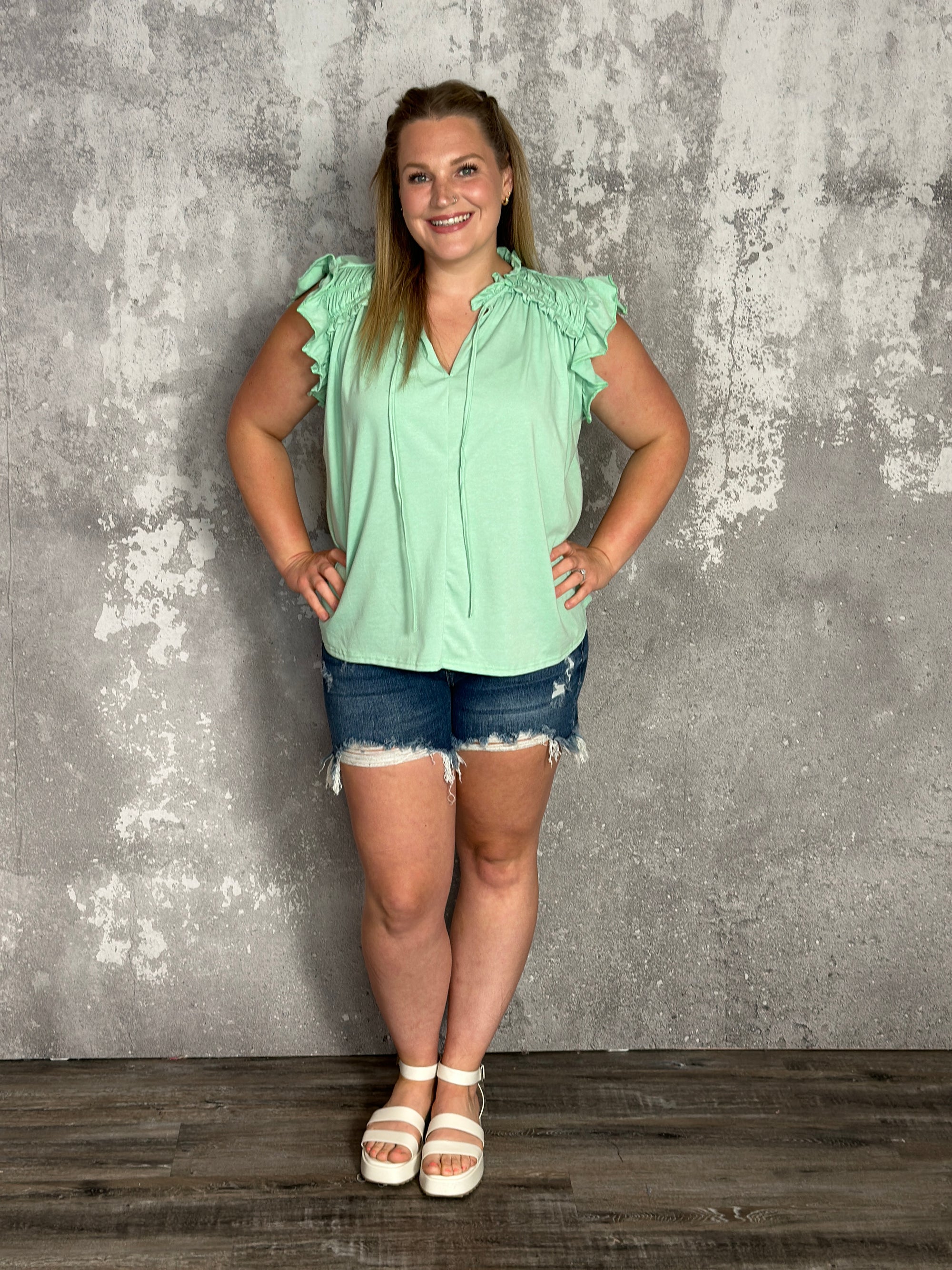 The Clancy Top - Mint - FINAL SALE