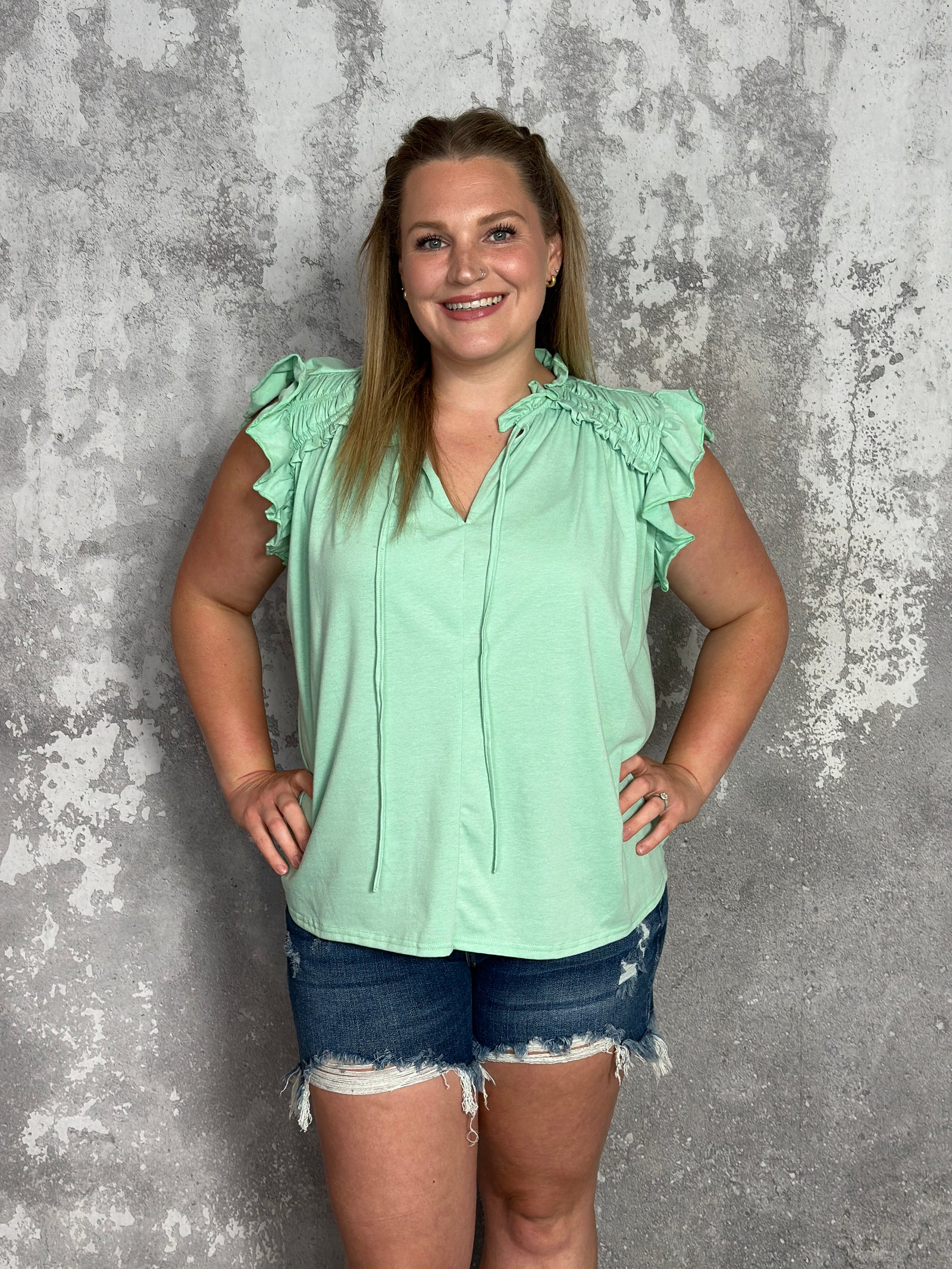 The Clancy Top - Mint - FINAL SALE