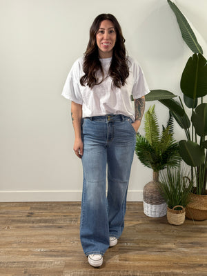 Judy Blue True Fit Column Double Button Trouser -  LONG INSEAM (sizes 24-24W)