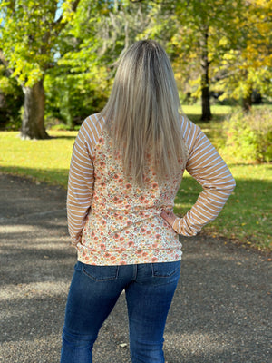 Classic Cowl Claire Sweatshirt - Fall Floral (Small - 3X)