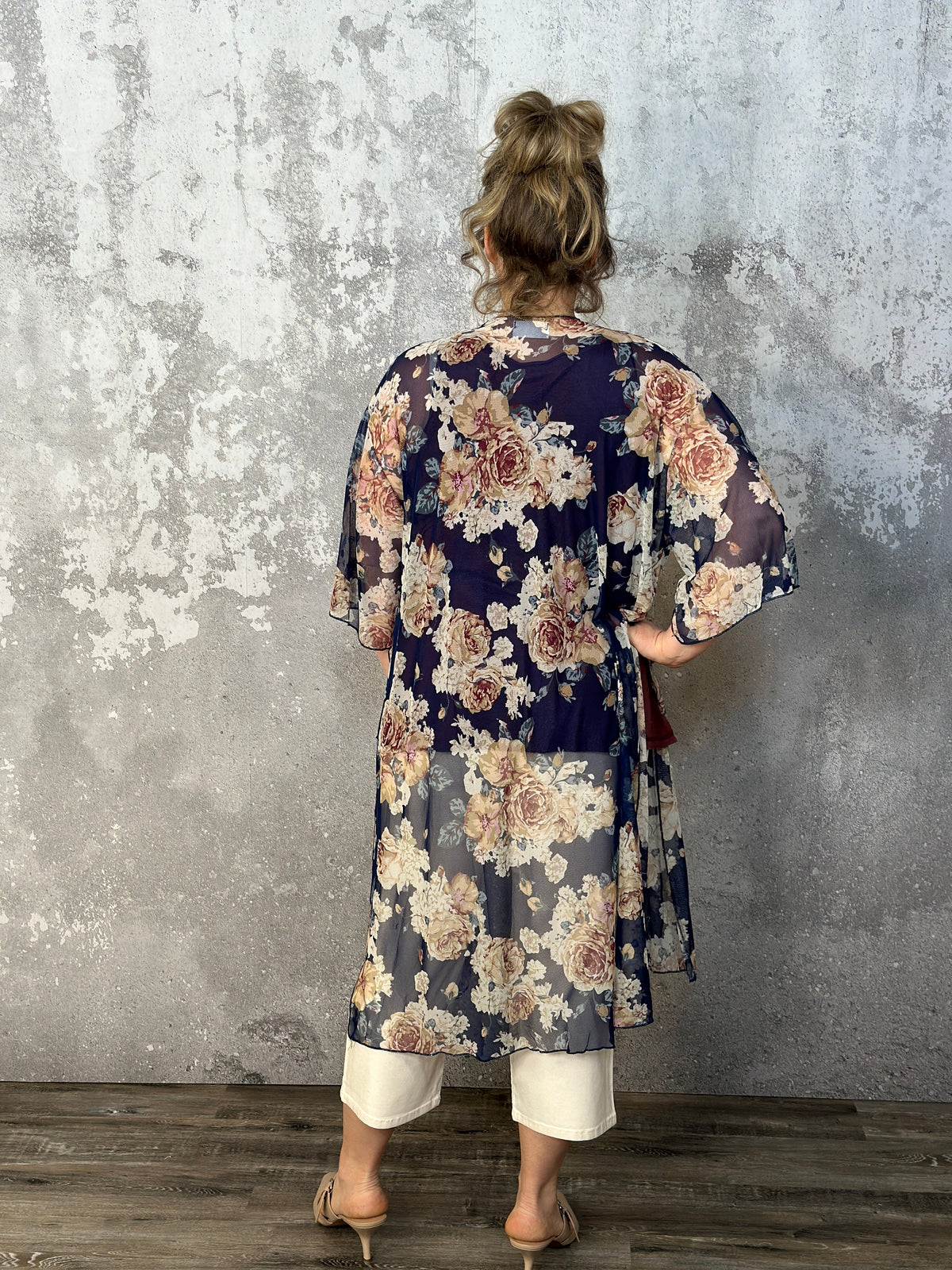 Fresh Spring Florals Duster - Navy RESTOCK
